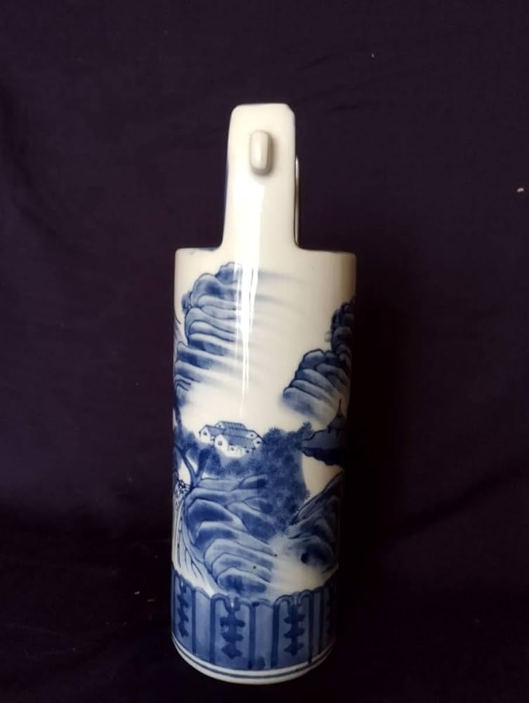 花瓶　花器　手桶 Amazon.co.jp: 茶道具 花入 在銘手桶 花瓶 手付桶花入 華道